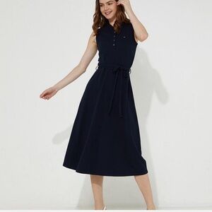 Tommy Hilfiger size large polo dress navy new without tags midi